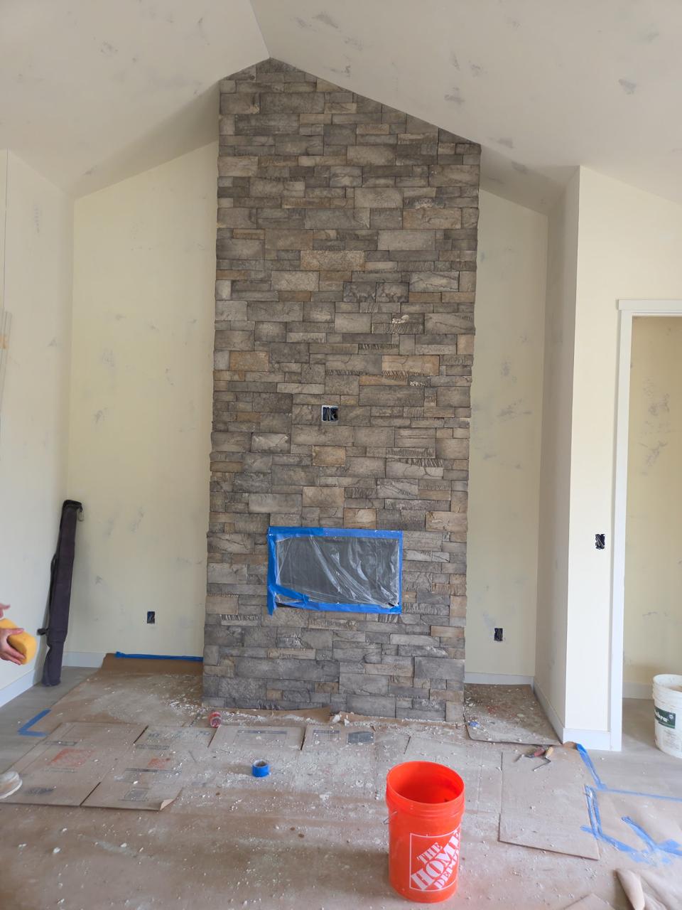 Exterior masonry project setup